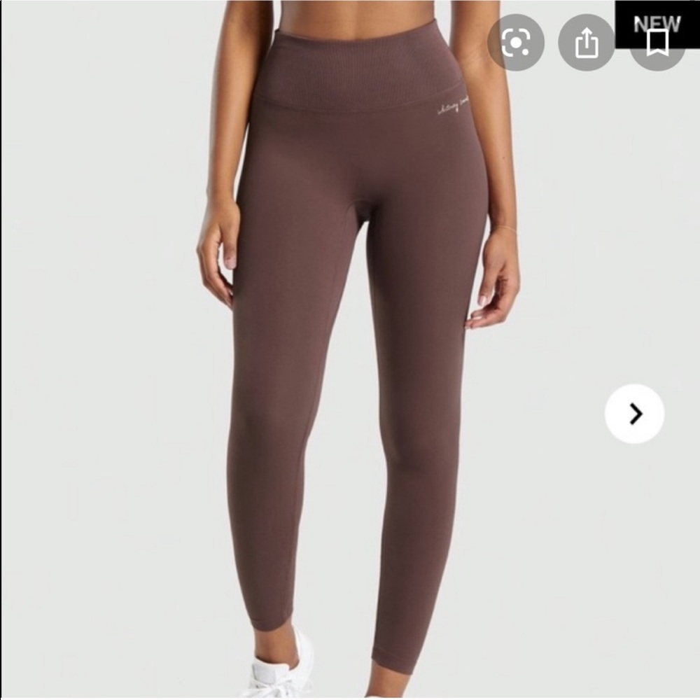 Gymshark Whitney Simmons leggings chocolate cherry